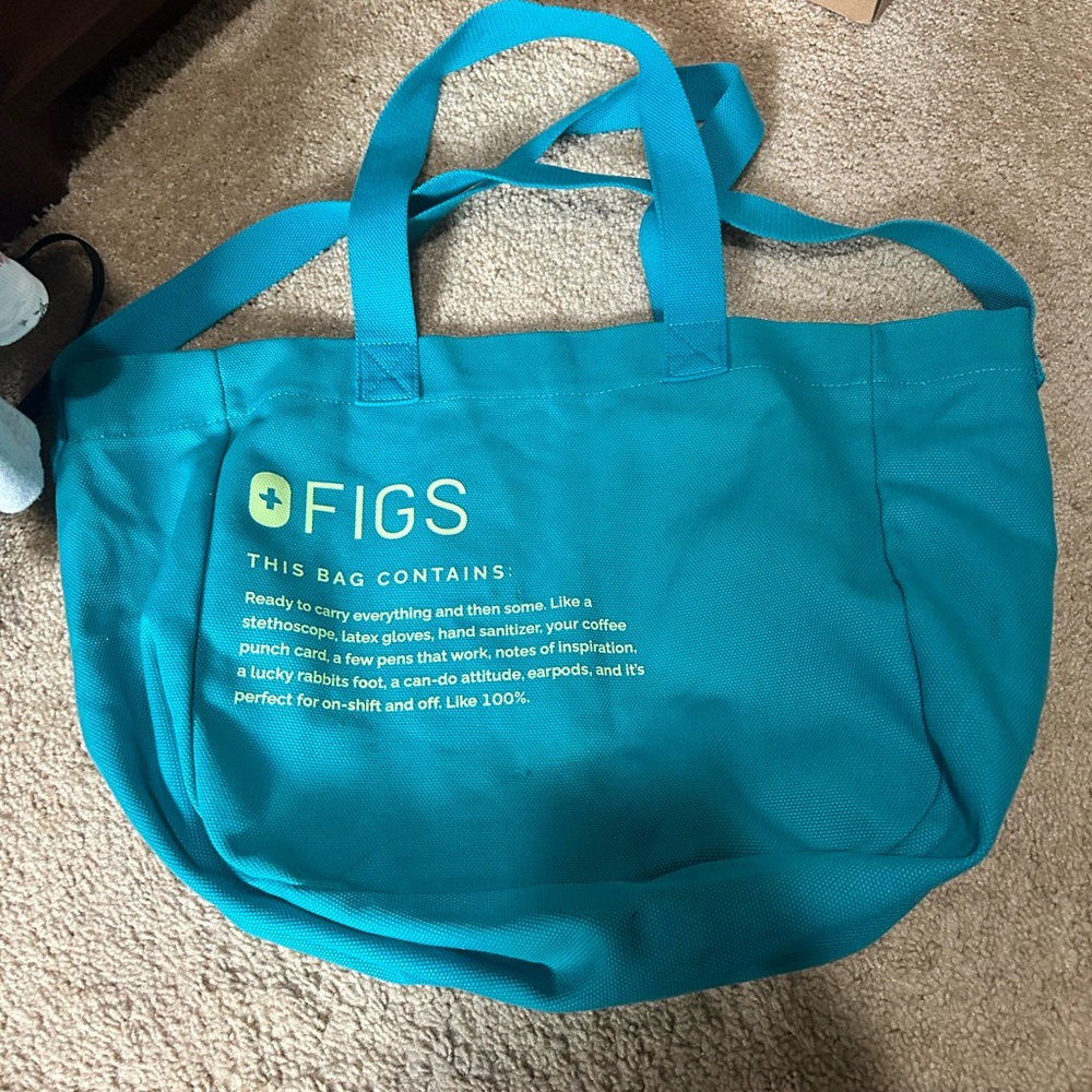 Figs Vibrant Blue Tote Bag